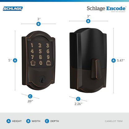 Schlage Encode Smart WiFi Deadbolt Door Lock with Touchscreen