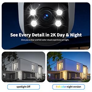4MP Solar Wireless Outdoor Security Camera System with PTZ – 4 Pack