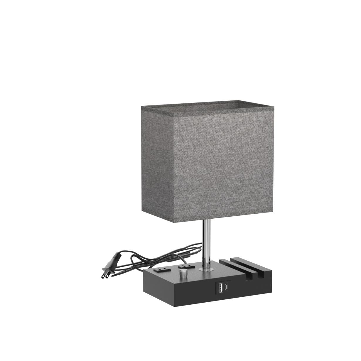 Kakanuo Fully Dimmable Bedside Lamp for Bedroom with USB C Ports