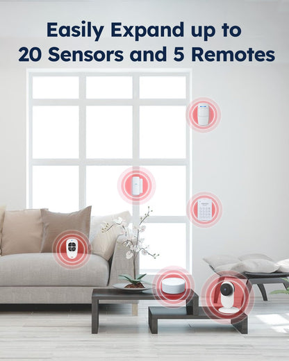 Tolviviov WiFi Smart Home Security Alarm System Kit – 8 Piece