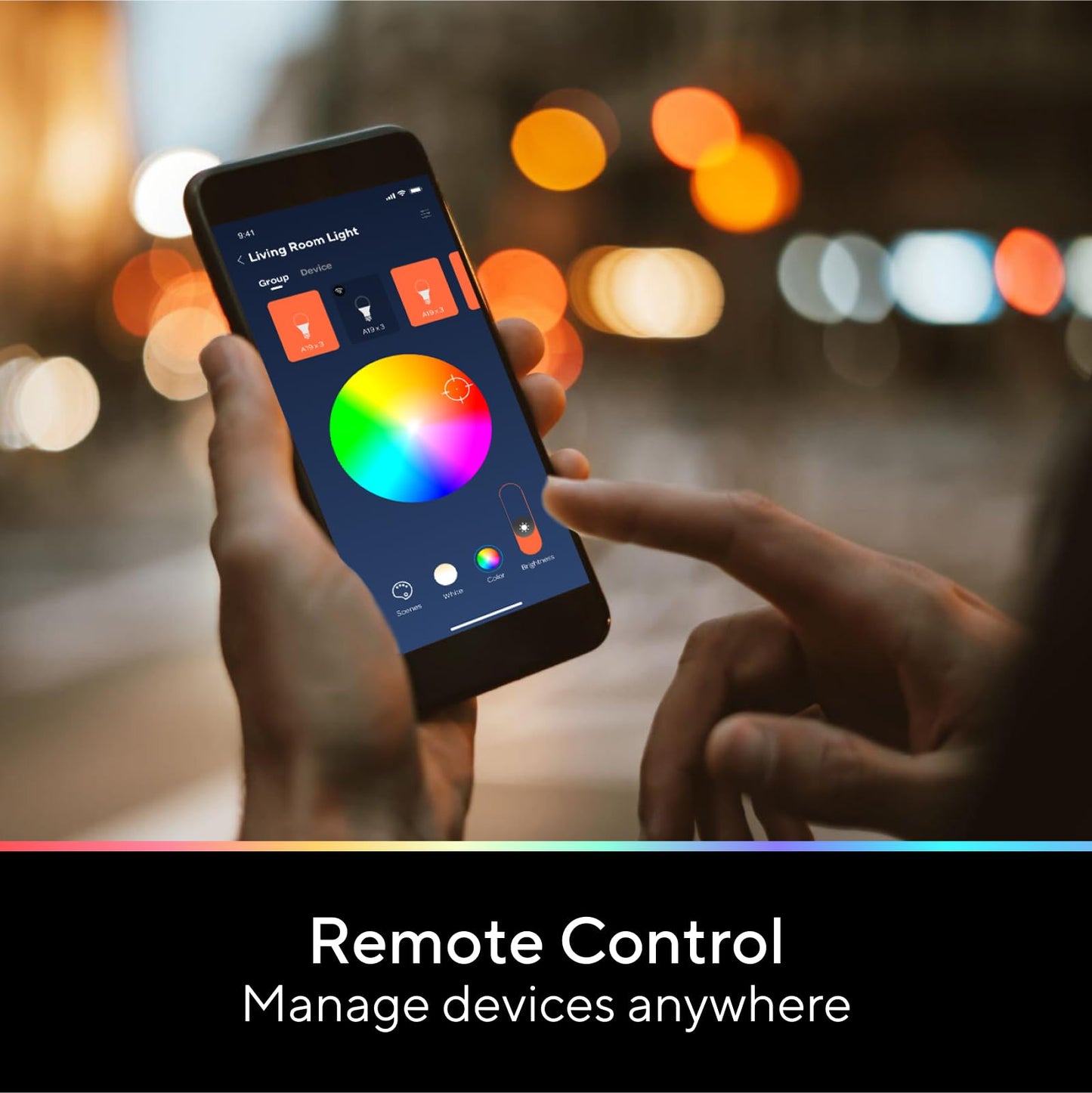 U-tec Smart RGB WiFi LED Light Bulbs with Alexa – A19 2 Pack