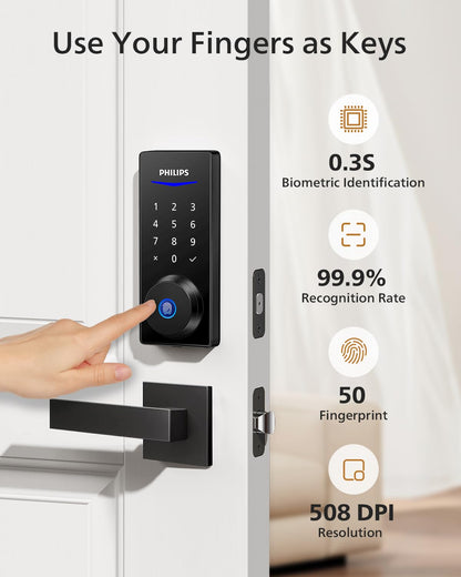 Philips Smart Door Lock with Fingerprint, App & Keyless Entry