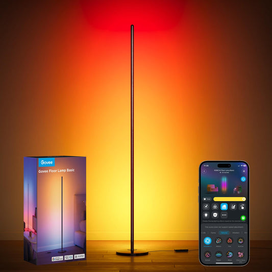 Govee RGBIC Smart LED Corner Floor Lamp with Music Sync