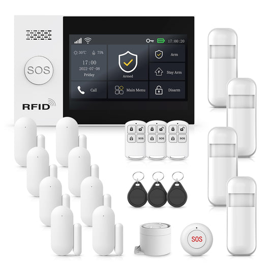 WiFi GSM Smart Home Alarm System with Motion & Door Sensors