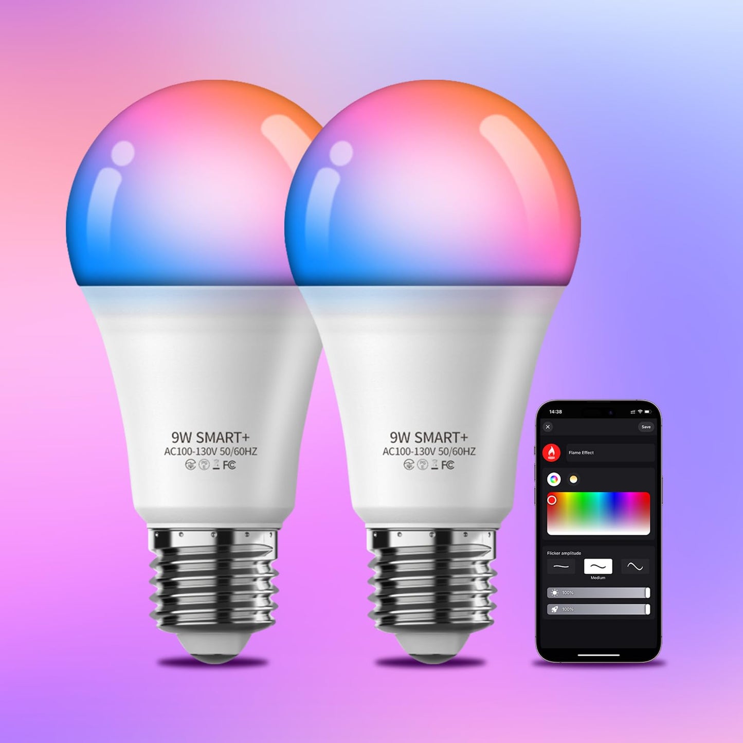 Nowepai Smart Colored Light Bulbs