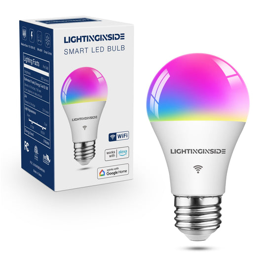 WiFi Smart Light Bulbs Color Changing Light Bulb Compatible with Alexa/Google Assistant/Smart Life, ETL Listed, 2.4G WiFi Only