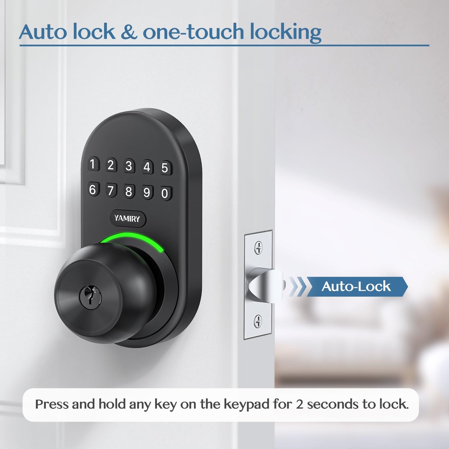 Yamiry Keyless Entry Smart Door Knob Lock with Keypad