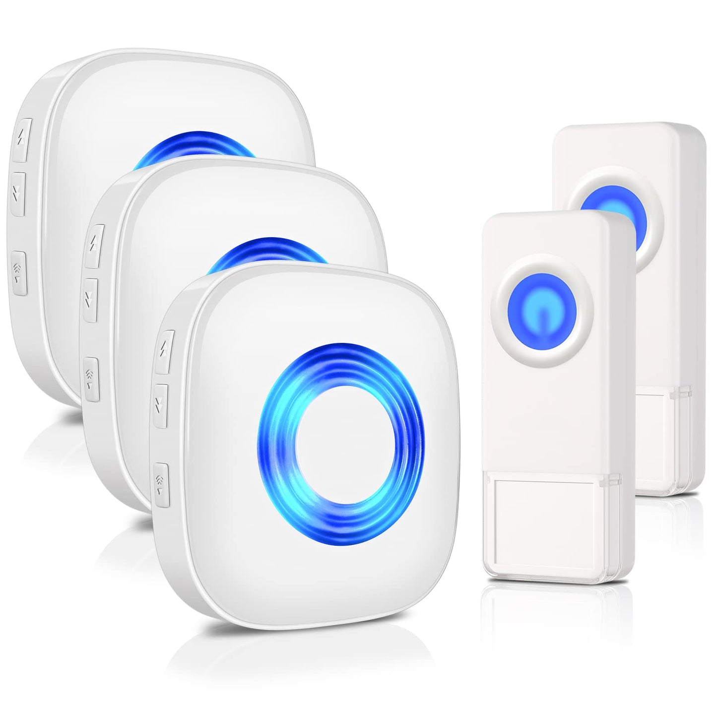 PHYSEN Wireless Doorbell Chime Kit with LED Flash – 2 Button 4 Receiver