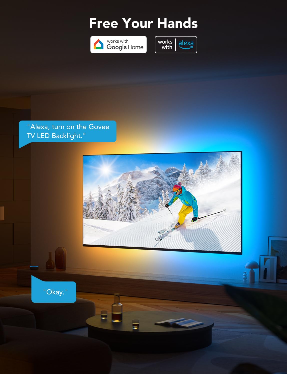 Govee Smart RGBIC TV LED Backlight with WiFi & Music Sync