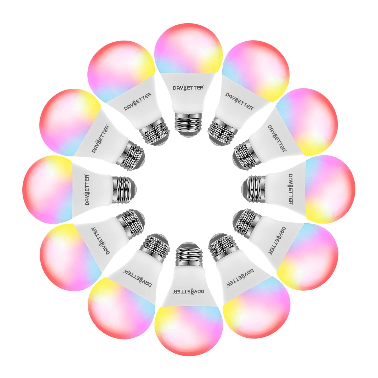 DAYBETTER Tuya Smart RGB WiFi LED Light Bulbs – A19 E26