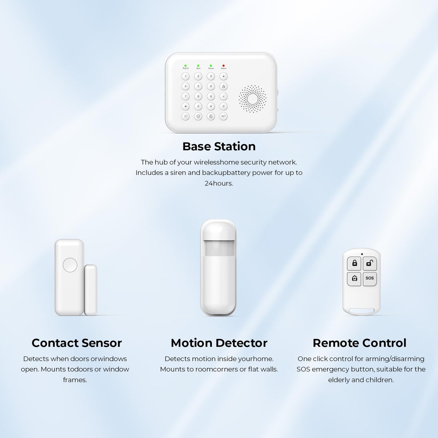 Hapippofa Alarm System for Home Security,WiFi/4G Home Alarm System with DIY