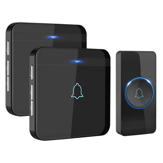 AVANTEK Wireless Doorbell Chime Kit with LED Flash – 2 Receivers