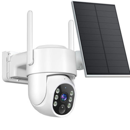 4MP Solar Wireless Outdoor Security Camera System with PTZ – 4 Pack