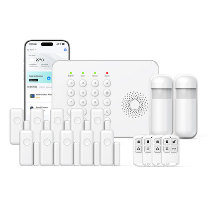 Hapippofa Alarm System for Home Security,WiFi/4G Home Alarm System with DIY
