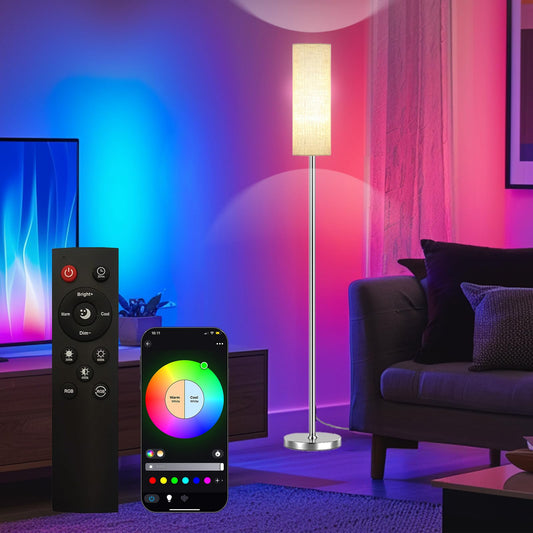 Qaubauyt Smart RGB LED Floor Lamp with App Control