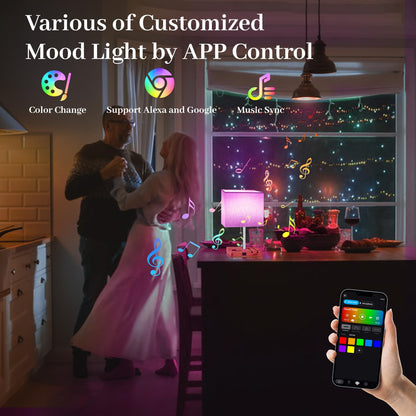 Smart RGB Table Lamp with App Control, Music Sync & Charging Ports