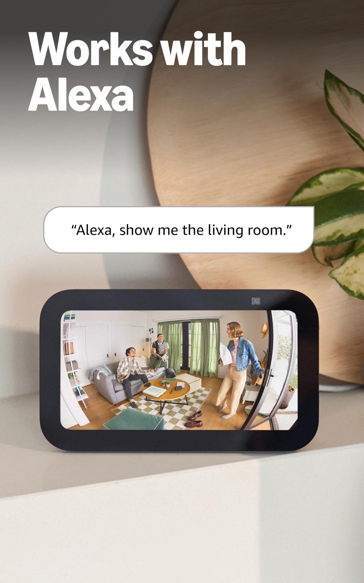 Ring Indoor Cam, Home or business security in 1080p HD video, White