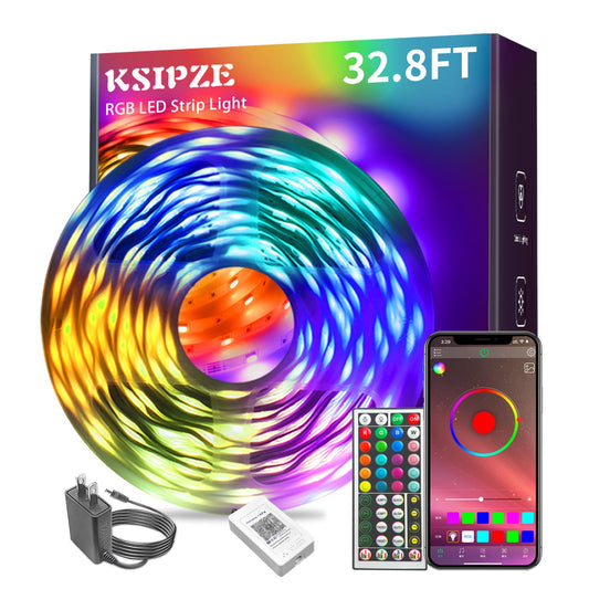 KSIPZE RGB LED Strip Lights with App Control & Music Sync