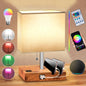 Smart RGB Table Lamp with App Control, Music Sync & Charging Ports