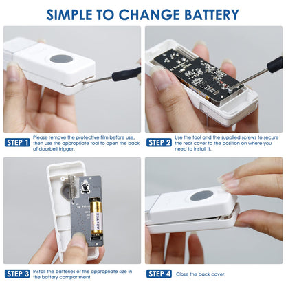 PHYSEN Wireless Doorbell Chime Kit with LED Flash – 2 Button 4 Receiver