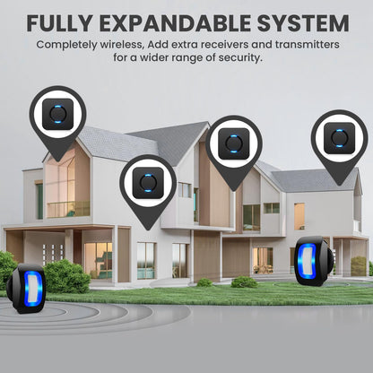 Wireless Motion Sensor Alarm System with LED Alert & Chime