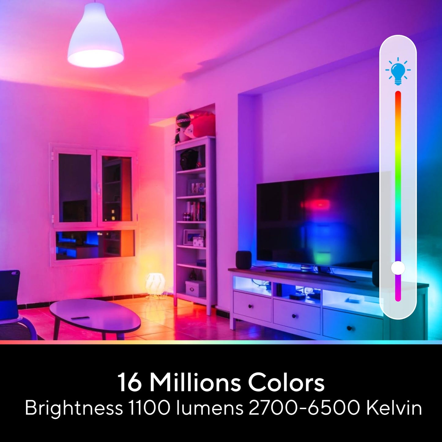 U-tec Smart RGB WiFi LED Light Bulbs with Alexa – A19 2 Pack