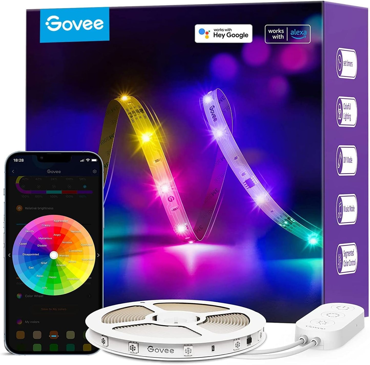Govee RGBIC Pro Smart LED Strip Lights with Alexa & Google