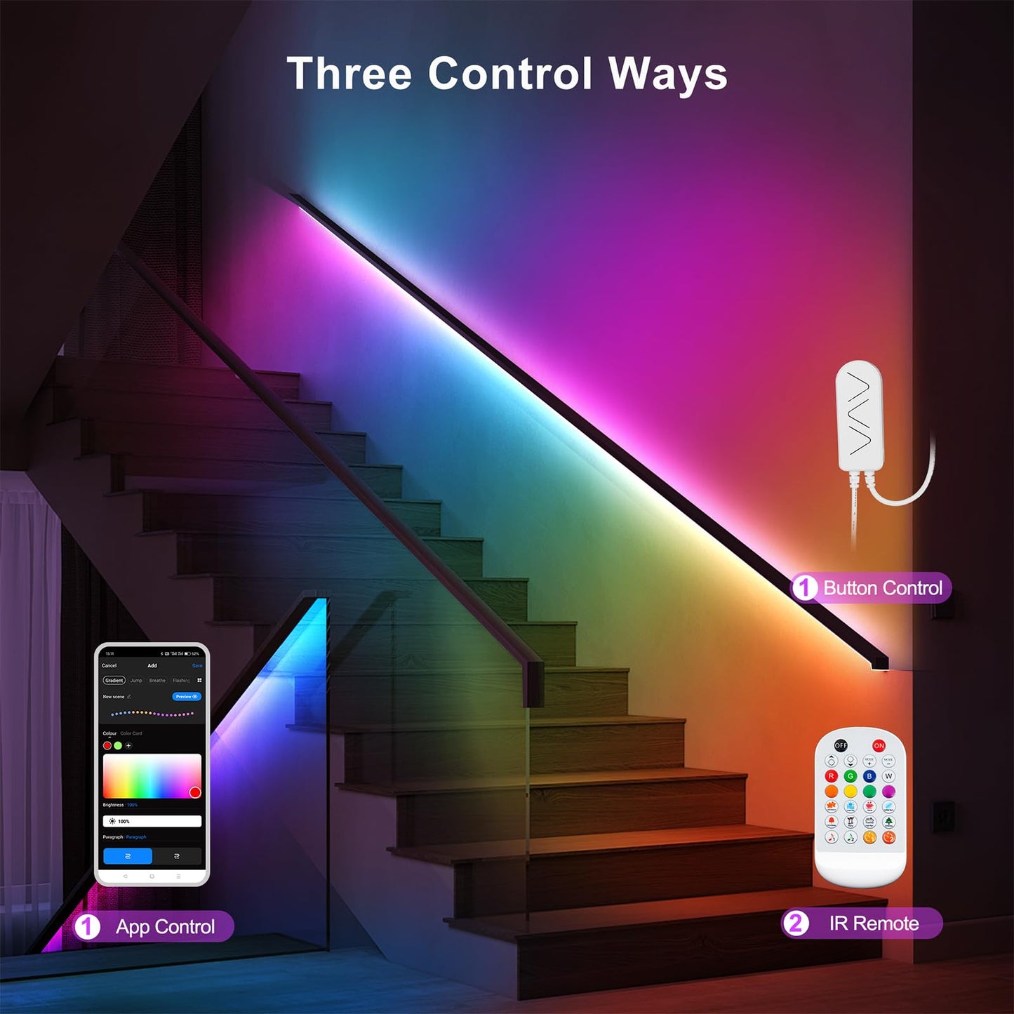 Tatazone RGB+IC COB Led Strip Light