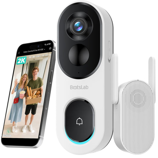 BOTSLAB 2K Wireless Video Doorbell Camera with Human Detection