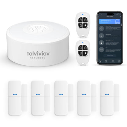 Tolviviov WiFi Smart Home Security Alarm System Kit – 8 Piece