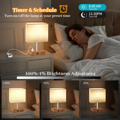 Smart RGB Table Lamp with App Control, Music Sync & Charging Ports