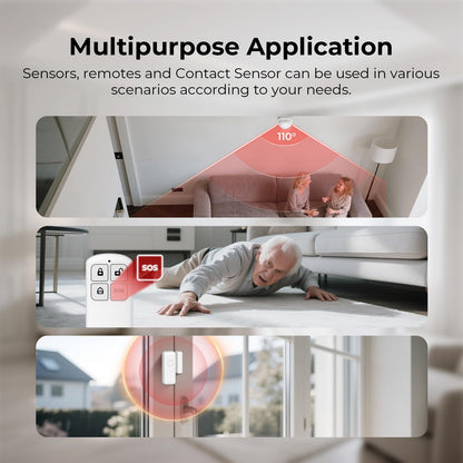Hapippofa Alarm System for Home Security,WiFi/4G Home Alarm System with DIY