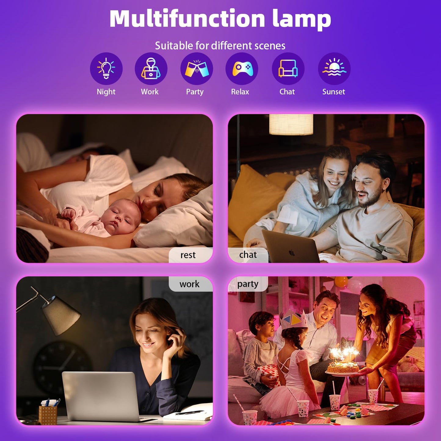 Nowepai Smart Colored Light Bulbs