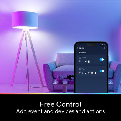 U-tec Smart RGB WiFi LED Light Bulbs with Alexa – A19 2 Pack