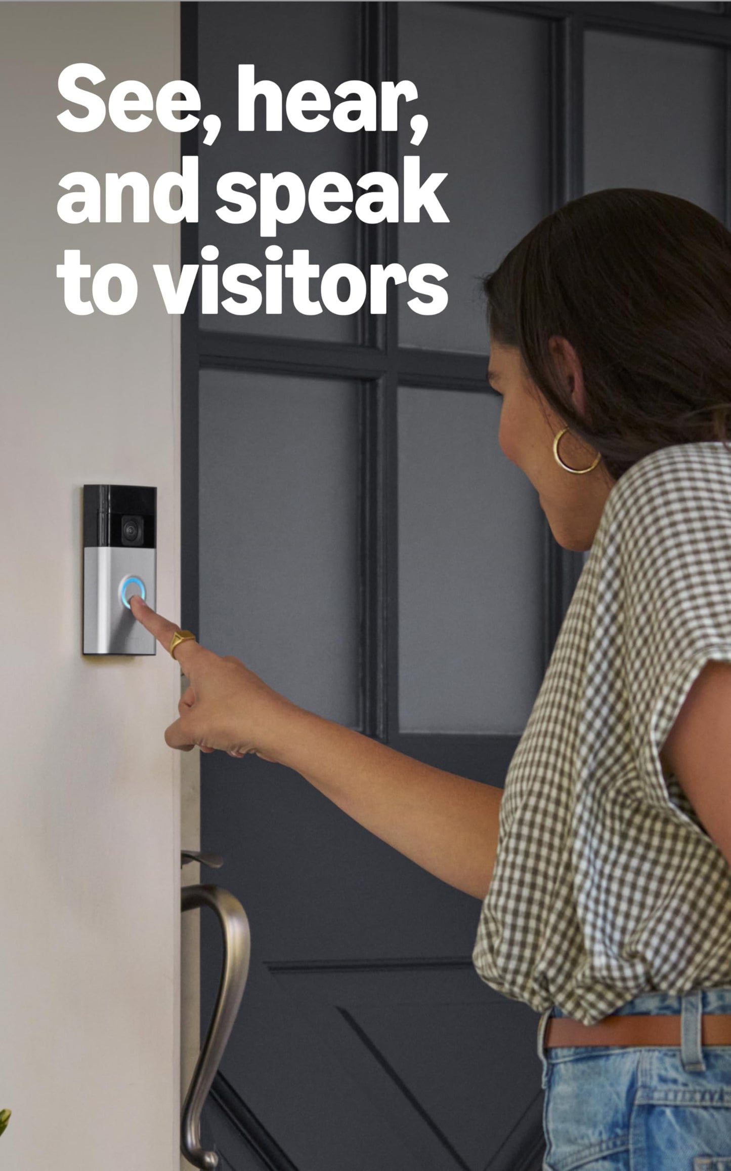 Ring Battery Video Doorbell with Head-to-Toe View & Motion Alerts