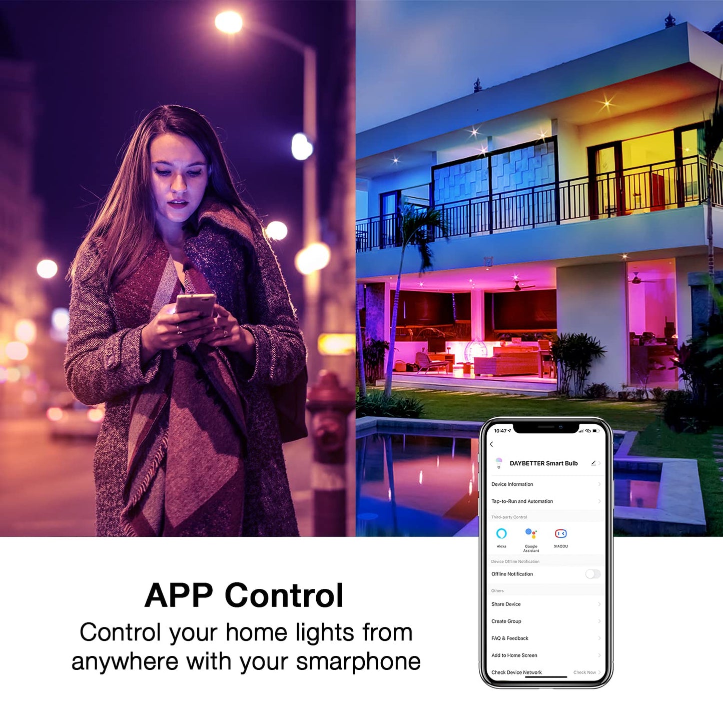 DAYBETTER Smart Dimmable LED Light Bulb with Alexa Support