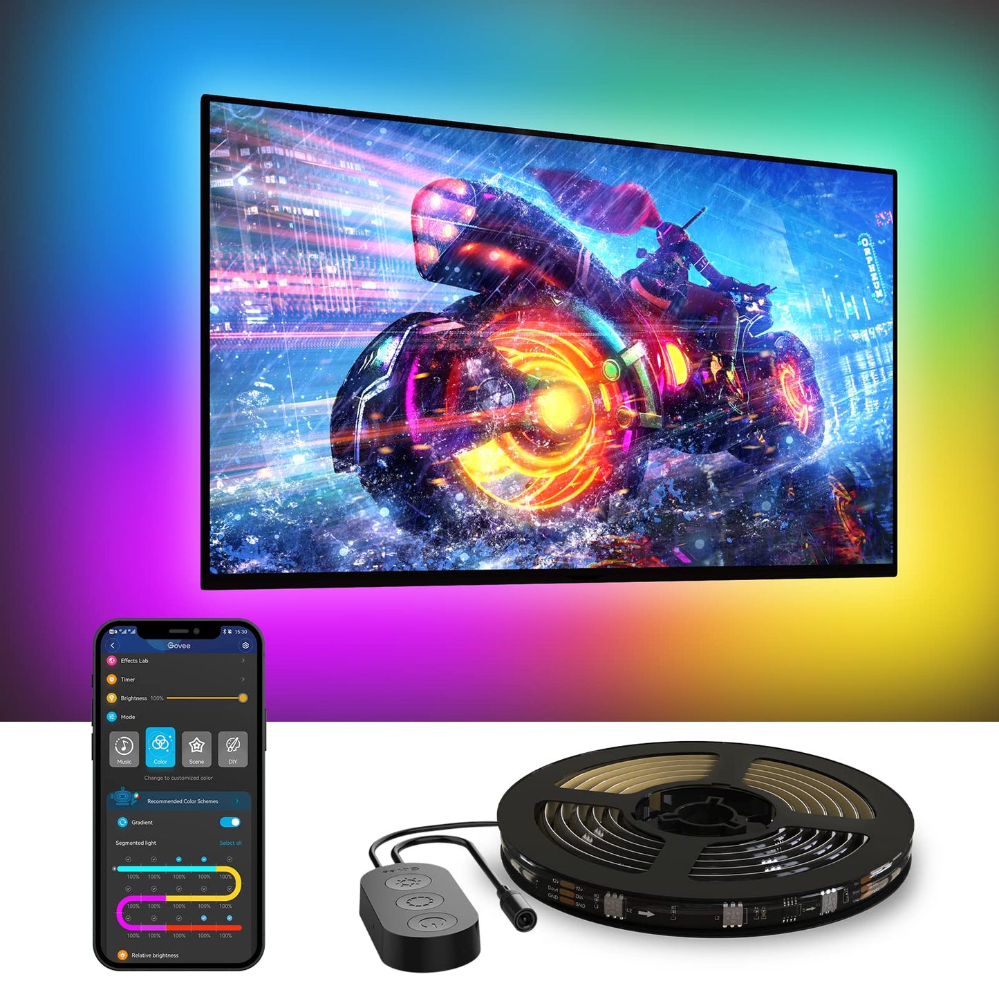 Govee Smart RGBIC TV LED Backlight with WiFi & Music Sync