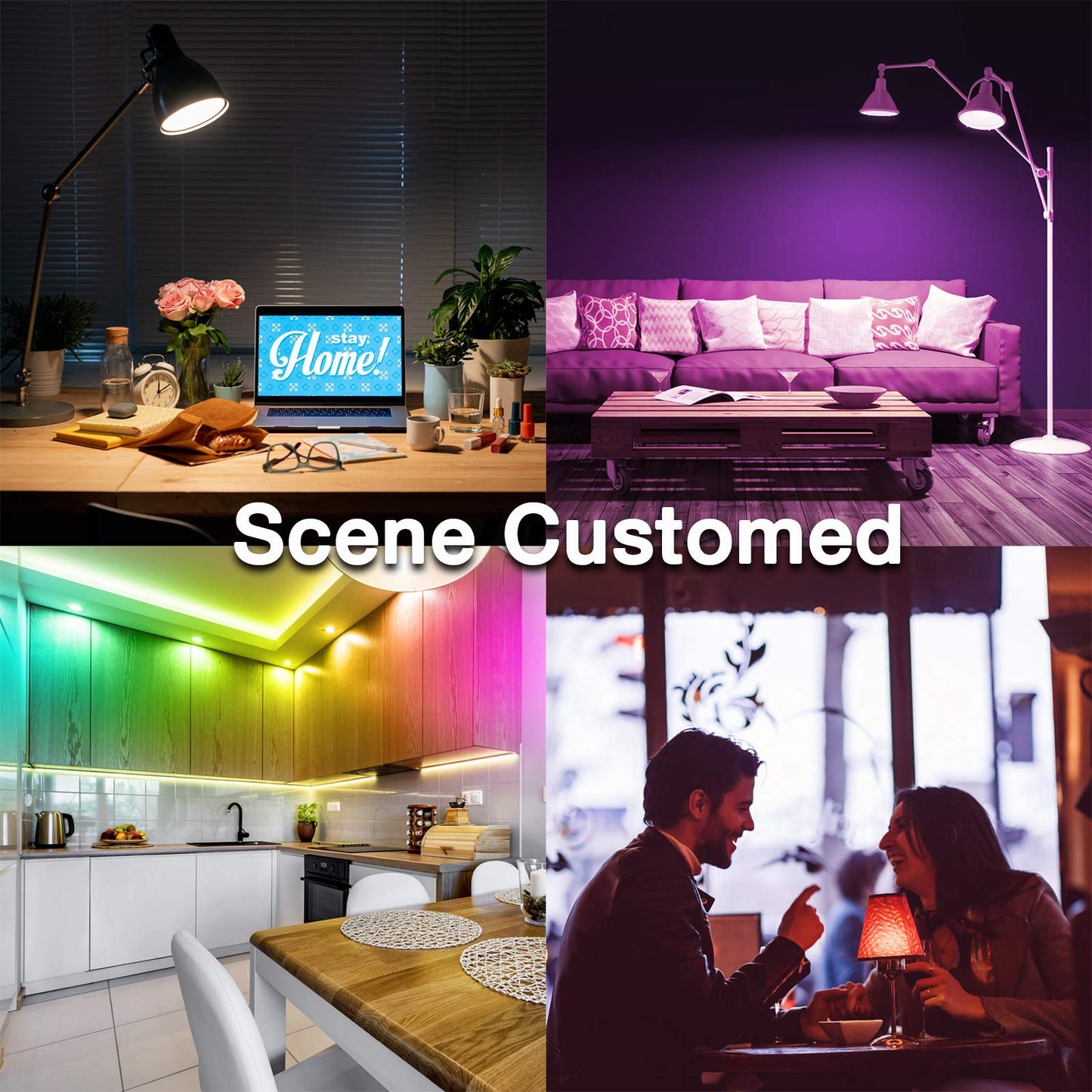 DAYBETTER Tuya Smart RGB WiFi LED Light Bulbs – A19 E26